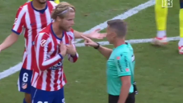‘Ui, ui’. Ex-Sporting Hjulmand fez o que não devia e castigou o Atlético
